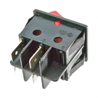 Comutador com sinalizador Vermelho 230V