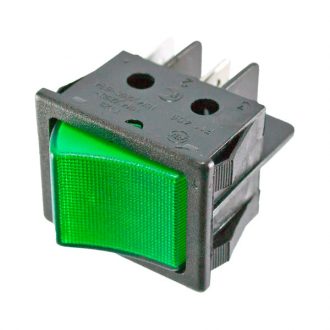 Comutador com sinalizador Verde 230V